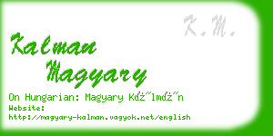 kalman magyary business card